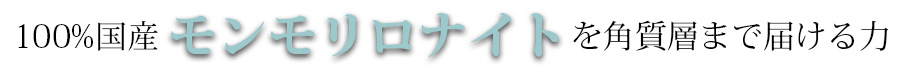 100%国産モンモリロナイトを角質層まで届ける力